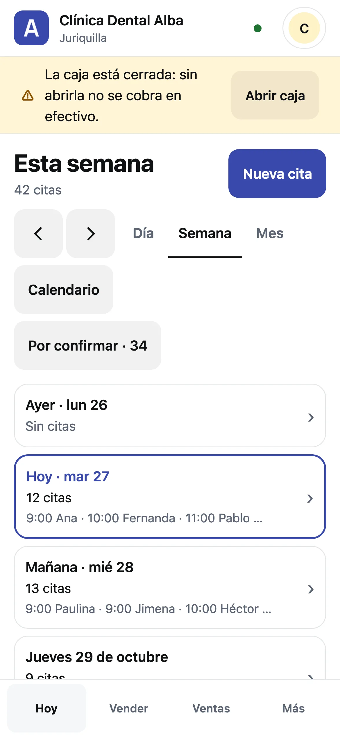 La semana en el celular: cada día con cuántas citas tiene y las primeras horas